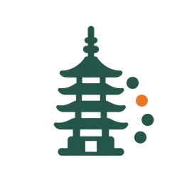 京都のクイズを表す寺院と鳥居のイラスト