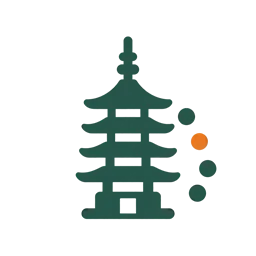 京都のクイズを表す寺院と鳥居のイラスト