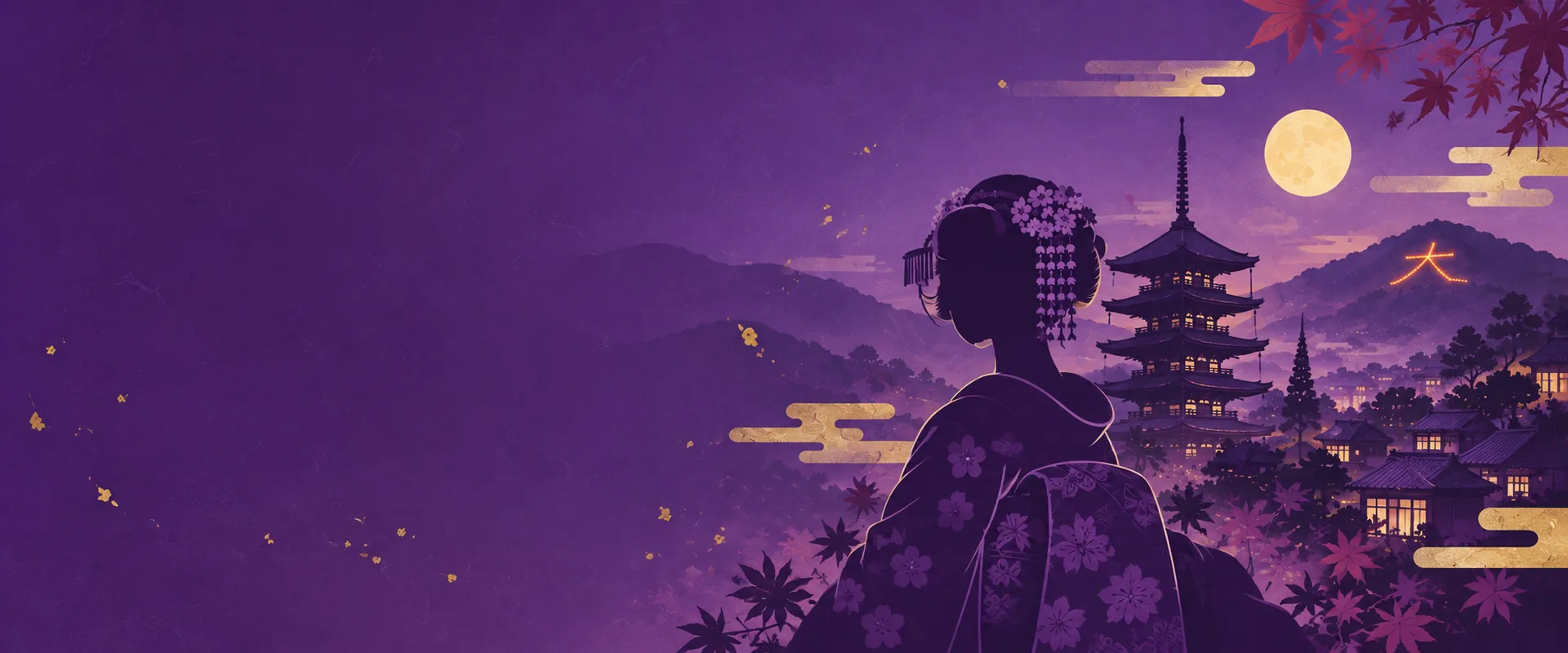 舞妓と五重塔を描いた京都ものしりクイズの風景