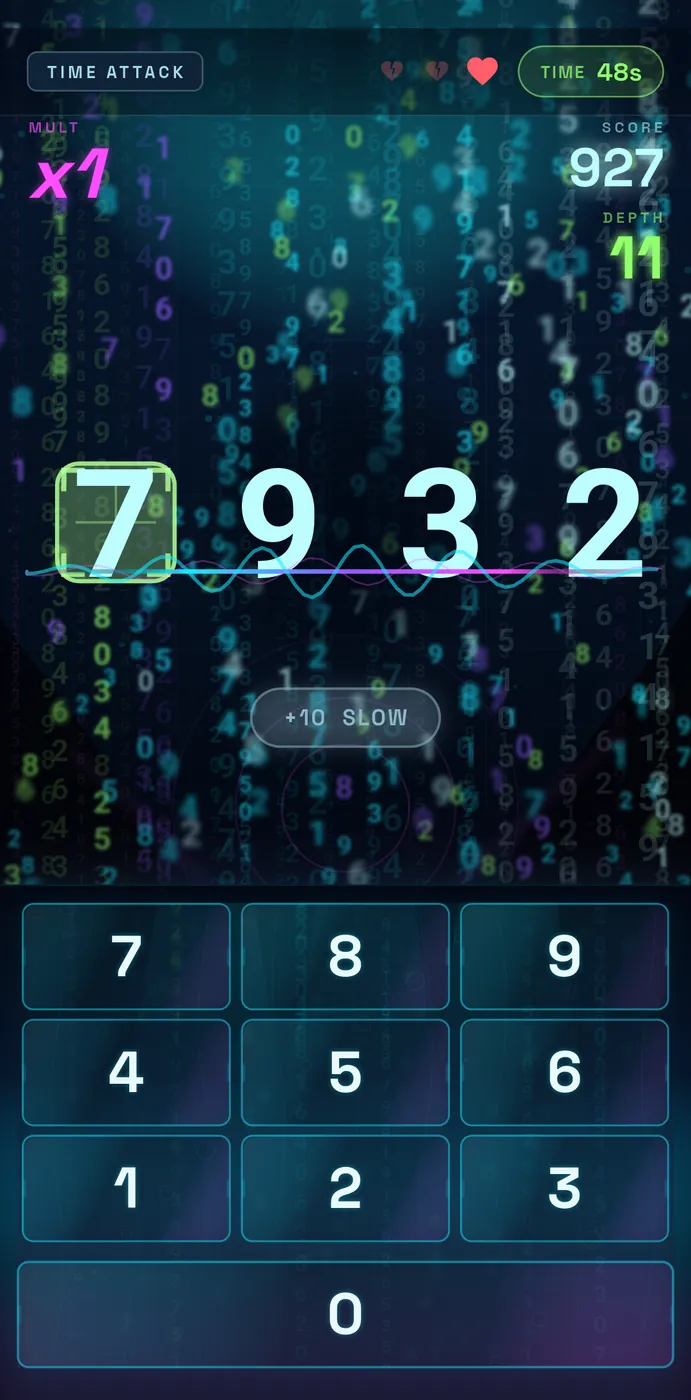 PI DIVER Time Attack mode screen